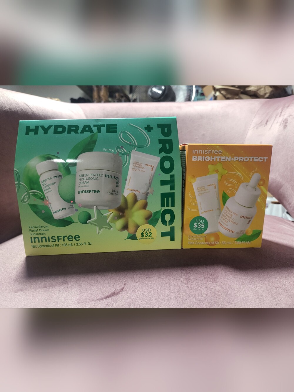 Brand New Set Of 2 innisfree Daily UV Defense Sunscreen SPF 50+ PA++++ Skincare